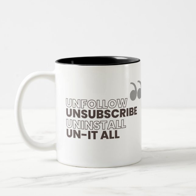 Deinstallieren, Abbestellen, Deinstallieren, Tasse (Links)