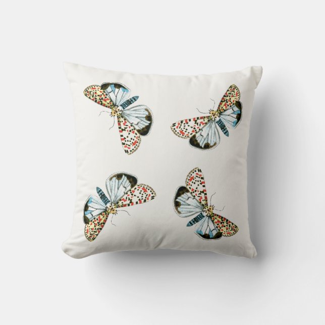 Deiopeia pulchella - Crimson-Speckled Flunkey Moth Kissen (Vorderseite)