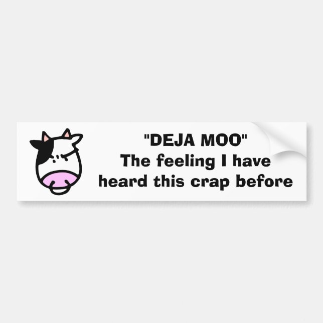 "DEJA MOO " AUTOAUFKLEBER (Vorne)