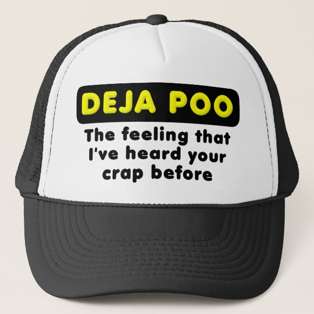 Deja Poo Funny Casquette Casquette de balle (Devant)