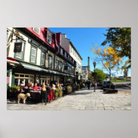 Déjeuner Vieux Québec, rue Québec Poster du Canada