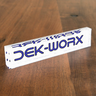 DEK-WORX EVA-Schaumschneideservice Firmenlogo Namensplakette