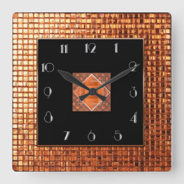 Dekadativer Gatsby-Stil Quadratische Wanduhr