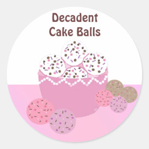 Dekadent Cake Balls Runder Aufkleber