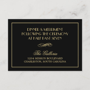 Dekadent Deko elegante Hochzeitsempfehlung Begleitkarte