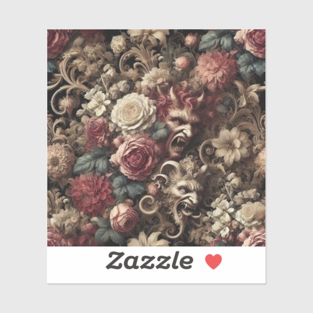 Dekadent Devilry - Gotisches Barock Aufkleber (Blatt)