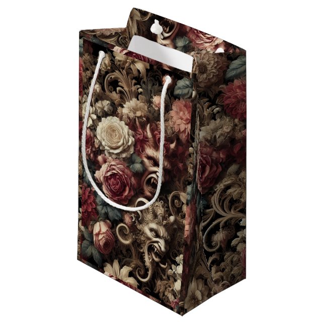 Dekadent Devilry - Gotisches Barock Kleine Geschenktüte (Vorderseite Schrägansicht)