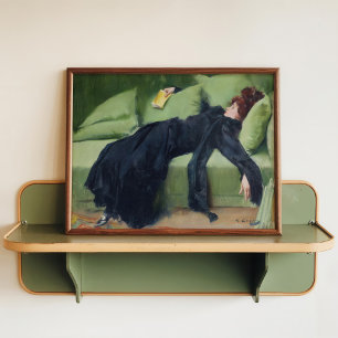 Dekadent Young Woman Poster - Ramon Casas Vintag