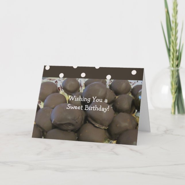 Dekadente Schokolade zum Geburtstag Karte (Vorderseite)