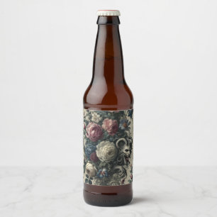 Dekadenzblättern - gotisches Barock Bierflaschenetikett