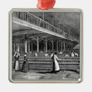 Dekan Mills - der Verdoppelungs-Raum, 1851 (litho) Silbernes Ornament