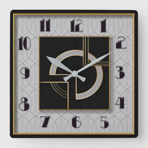 Deko Abstrakte Mauer Quadratische Wanduhr