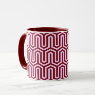 Deko - ägyptisches Motiv - bordeauxrot und rosa Tasse