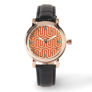 Deko Ägyptisches Motiv - Korallenorange Armbanduhr