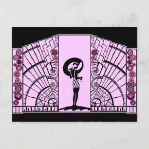 Deko am Meer in Lilac und Pink Postkarte