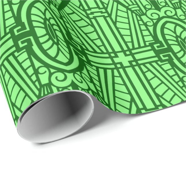 Deko Architectural Pattern, Light Jade Green Geschenkpapier (Rolleneckpunkt)