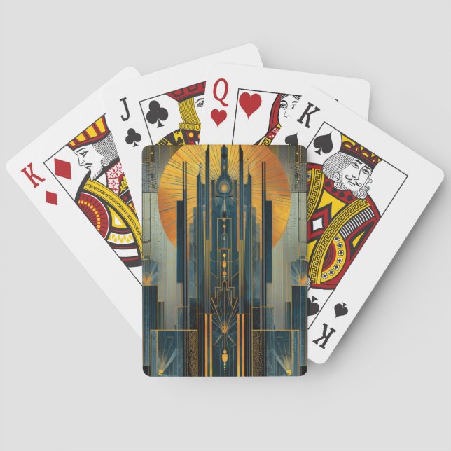 Deko-Architektur nachts Spielkarten (Rückseite)