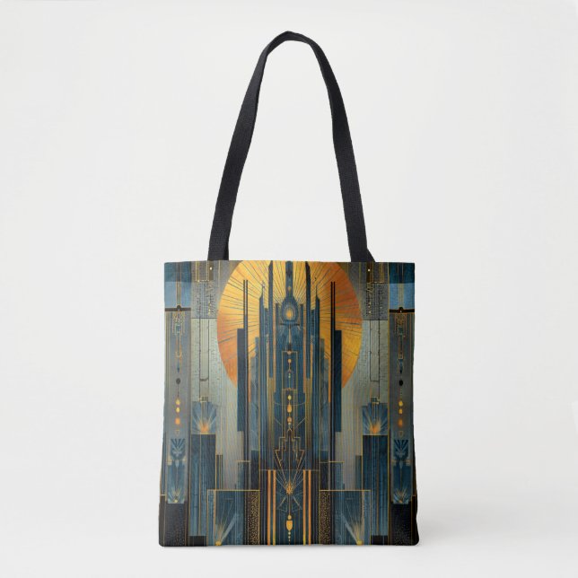 Deko-Architektur nachts Tasche (Vorderseite)