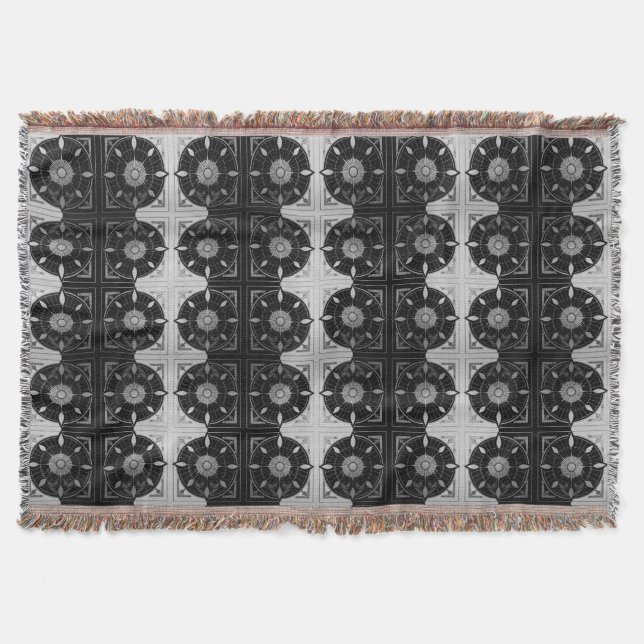 Deko B&W Rounded Pattern Decke (Vorderseite)