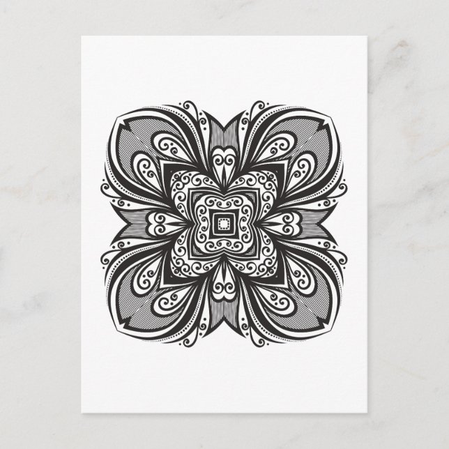 Deko Black Square Inspiriert Postkarte (Vorderseite)