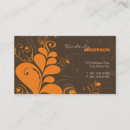 Deko-Blätter-Wirbels-Natur-rustikale Visitenkarte