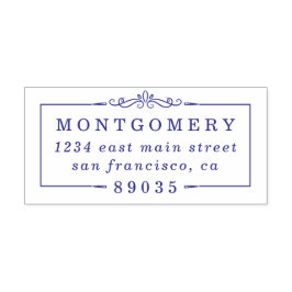 Deko Border Familienname Rücksendeadresse Permastempel