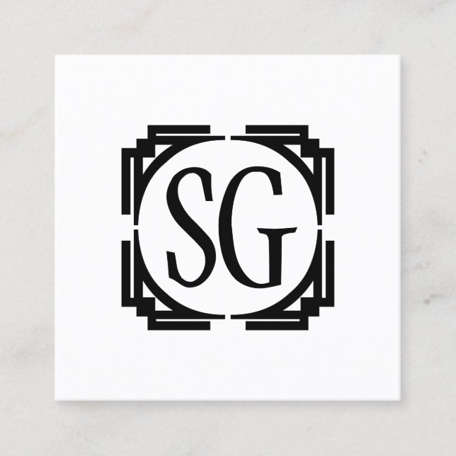 Deko Box - Erste Schritte Quadratische Visitenkarte (Vorderseite)