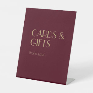 Deko   Burgundy Wedding Cards Geschenke Sockelschild