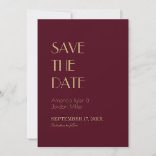 Deko   Burgundy Wedding Save the Date