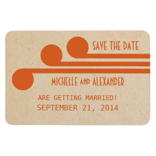 Deko Chic Save the Date Magnet, Orange Magnet