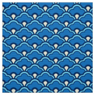 Deko-chinesische Kamm-Muscheln, Ozean-Blau und Stoff
