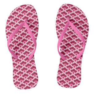 Deko Chinesische Scallops, Burgunder Wein und Rosa Flip Flops