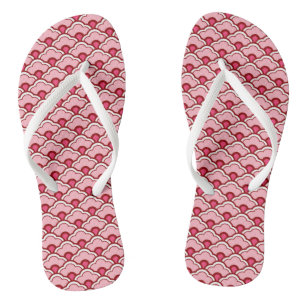 Deko Chinesische Scallops, Fuchsia und Light Pink Flip Flops