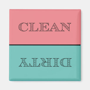 Deko Clean/Dirty Disspüler Magnet (Rosa/Aquamarin