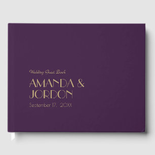 Deko Dark Lila Wedding Guest Book Gästebuch