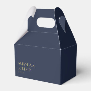Deko   Dark Navy Hochzeitsgabel Geschenkschachtel