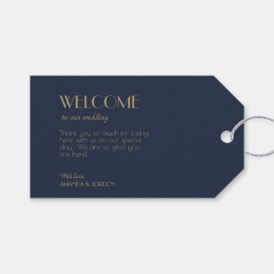 Deko Dark Navy Wedding Gift Tags Geschenkanhänger