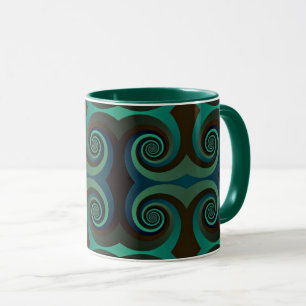 Deko der klassischen Kunst schwarz und grün Tasse
