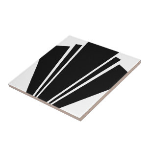 Deko-Design in Schwarz-Weiß Fliese