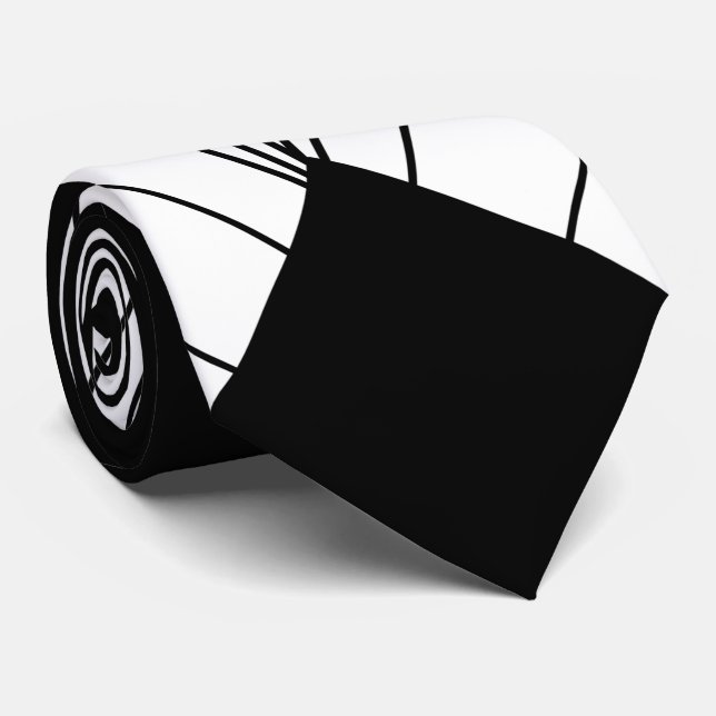 Deko-Design in Schwarz-Weiß Krawatte (Gerollt)