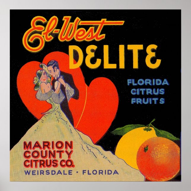 Deko El-West Delite Florida Citrus Fruit 1930 (Vorne)