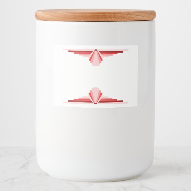 Deko-Element in Rot Lebensmitteletikett (Vorderseite)