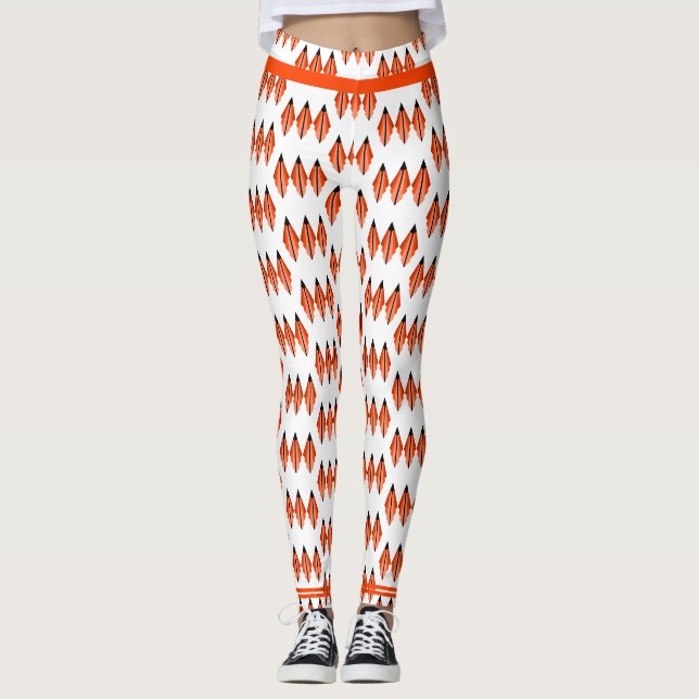 Deko-Element in tieforangen Leggings (Vorderseite)