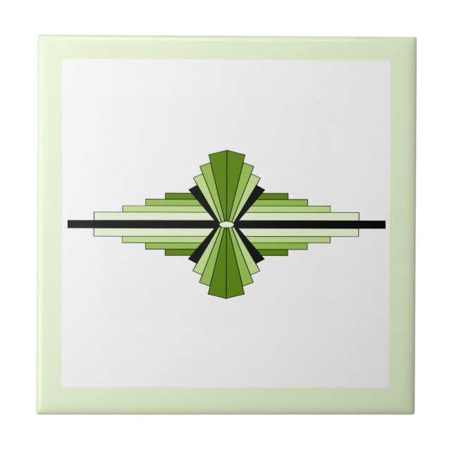 Deko-Elemente in mossartigen Grüntönen Fliese (Vorderseite)