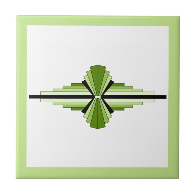 Deko-Elemente in mossartigen Grüntönen Fliese (Vorderseite)