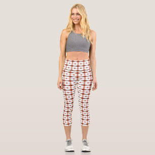 Deko-Elemente in Orange Capri Leggings