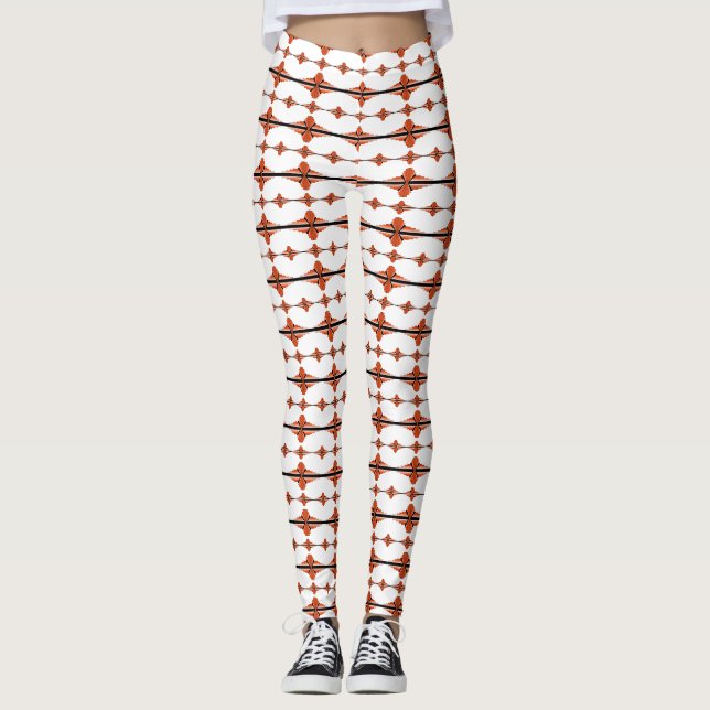 Deko-Elemente in Orange Leggings (Vorderseite)