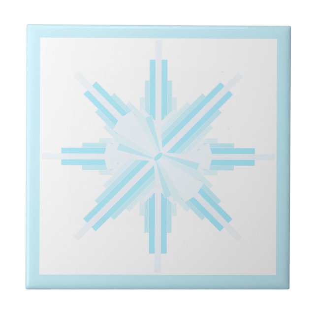Deko-Elemente in Pastellblau Fliese (Vorderseite)