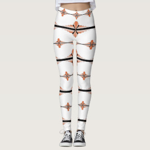 Deko-Elemente in pastellfarbenen pfirsichfarbenen  Leggings