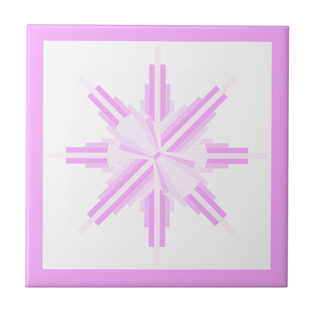 Deko-Elemente in rosa Fliese (Vorderseite)